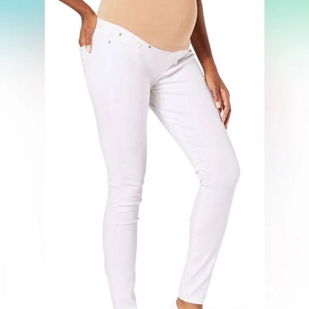 White Full Panel Maternity Jeans